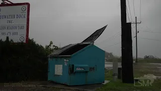 10-28-2020 Leeville, La Hurricane Zeta storm surge impacting structures, winds picking up