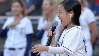 #MaleaEmma (7 yo) singing National Anthem at San Diego Padres game