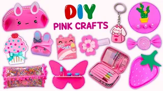 14 DIY PINK CRAFTS - Cute School Supplies - Room Decor and more… #pink