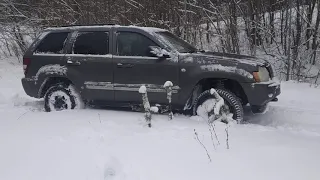 Jeep grand Cherokee 3.0 дизель по снегу.