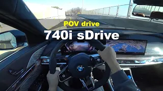 2023 BMW 740i sDrive POV test drive