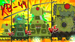Evolution of KV-35 vs KV-44 vs KV-45 vs KV-444 Hybrids - Cartoons about tanks