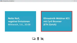 Webinar #21 - Netto-Null, negative Emissionen - mit Cyril Brunner (ETH Zürich)