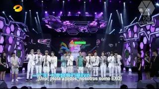 HD EXO Happy Camp [Esp Subs] Part 1/2 HISTORY + TWO MOONS live [120721]