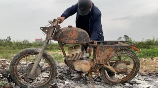 Restoration a Severely Damaged MiNnsk 125cc Russia - Part 3 Restoring a 2 Stroke Abandoned Motorbike