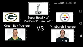 Super Bowl 45 XLV Madden 11 Simulator Steelers VS Packers