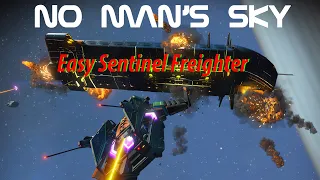 No Man's Sky Easy Sentinel Freighter Fight. ( Dreadnought AI Fragment )