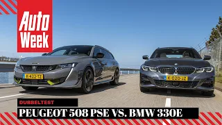 Peugeot 508 SW PSE vs. BMW 330e Touring - Dubbeltest - English subtitles