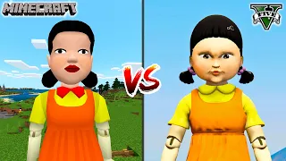 Minecraft Squid Game Doll vs GTA 5 Squid Game Doll - Which is best?