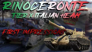 RINOCERONTE! Tier X Italian Heavy Tank! First Impressions! | World of Tanks
