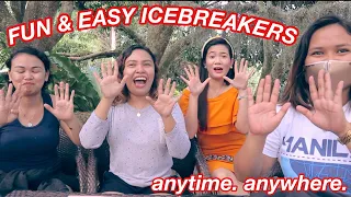 FUN AND EASY ICEBREAKERS YOU CAN PLAY ANYTIME ANYWHERE 2021| Simple Energizers for Groups Part 1