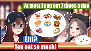 Sora and Matsuri shock by each other diet [ENG subs/  Hololive / Tokino Sora / Natsuiro Matsuri ]