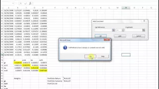 Portfolio of four assets: Optimization with Solver