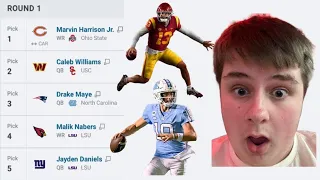 My first 2024 NFL Mock Draft | 3 QB's in the top 5?