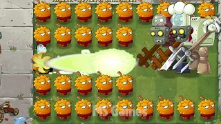 PvZ 2 Challenge - 100 Plant Max Level Vs Foodfight and Prime Gargantuar Zombie 50000 HP