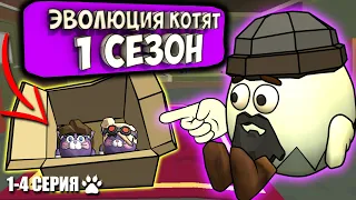 ЭВОЛЮЦИЯ КОТЯТ В ЧИКЕН ГАН! ВСЕ СЕРИИ 1 СЕЗОНА. Chicken Gun Evolution Cats!