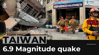 Major quake strikes off Taiwan; 2 trapped in building collapse