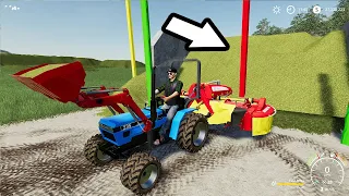 Farming Simulator 19: New Crazy Mower and Mini Tractors!! Easy Grass Job!!