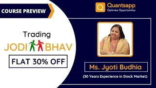 Trading #Futures & #Options using Jodi Bhav || Course Preview || Ms. Jyoti Budhia