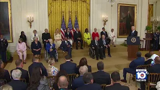 President Biden awards Medal of Freedom to Biles, McCain, Giffords