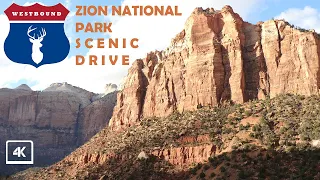 Scenic drive through Zion National Park, Utah