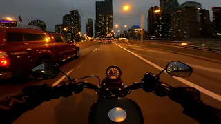 Toronto Evening Ride on 2020 Harley Iron 883