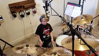 Enter Sandman by Metallica Drum Cover by Xander (10 year old)