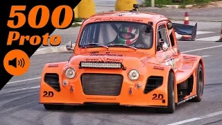 CRAZY Fiat 500 "Little Orange Monster" by ProtoCorse - 180hp Suzuki Motorbike Engine!