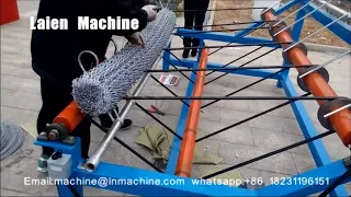 compacting machine for chain link fence mesh