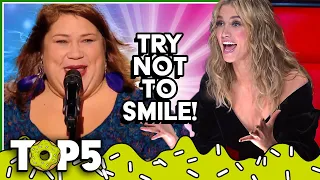 MOTIVATIONAL 😃 Blind Auditions that'll make you SMILE! | TOP5