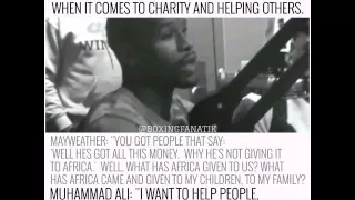 The difference between Floyd Mayweather and Muhammad Ali.