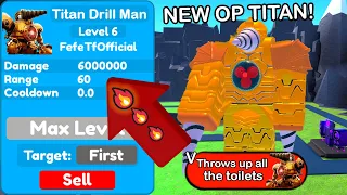 OMG👀!🔥🔥 NEW OP TITAN DRILL MAN! 6M DAMEGE🥵 - Toilet Tower Defense | EP 70 (PART 2)