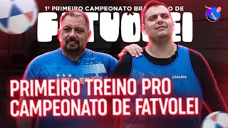 Ale Oliveira e Chef Benedetti, treinando para o Campeonato de FATVOLEI 2022