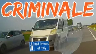 BAD DRIVERS OF ITALY dashcam compilation 08.21 - CRIMINALE