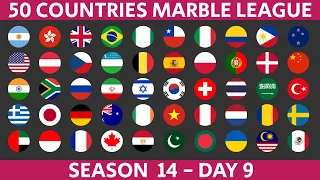 50 Countries Marble Race League Season 14 Day 9/10 Marble Race in Algodoo