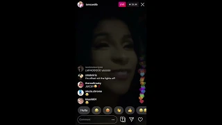 Cardib instagram live she said she miss offset ant listen to hear what she said she want to