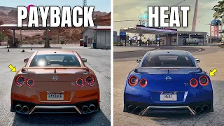 Side by Side Comparison | NFS HEAT VS NFS PAYBACK (WHICH IS BEST?) | Nissan GTR