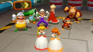 Super Mario Party - All Team Minigames Peach, Daisy Vs Mario, Luigi