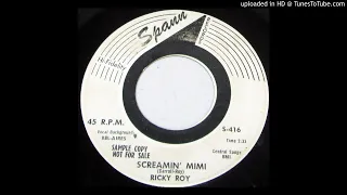 Ricky Roy-"Screamin' Mimi" 1959 Rockabilly Novelty 45 on Spann