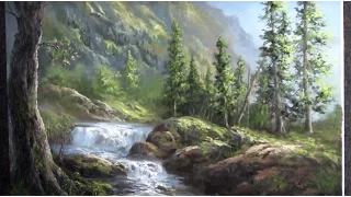 Oil Painting Waterfall Landscape - Paint with Kevin Hill