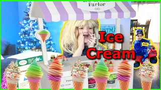 Natalie and Mason Pretend Play Buying Ice Cream | Mason R. Toys & Cutie Pie TV