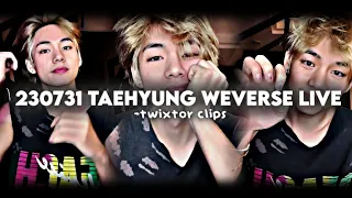 230731 taehyung weverse live twixtor clips