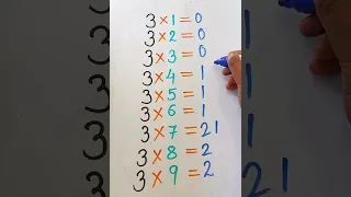 Table of 3/ Multiplication Table Trick 👍😊