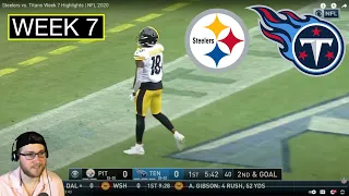 Deke REACTS Pittsburgh Steelers x Tennessee Titans Highlights [Week 7]