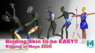 Rigging and Skinning to be EASY! Bind Skin, Paint Skin Weight, Component Editor and more in Maya2020