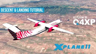 FlyJsim Q4XP Descent and Landing Tutorial | Jambojet Dash 8 Q-400 | XP11