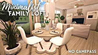 [roblox bloxburg] no gamepass minimalist family loft 🪴 ꒰ tour & build ꒱ - itapixca builds