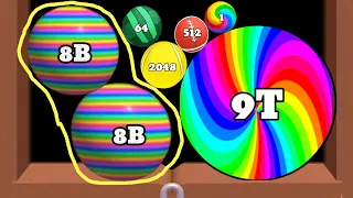 🌈 Blob Merge 3d ( jelly 2048 ) 🆚 Hide Ball ( draw to smash) Gameplay New Update part 02