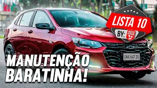 10 CARROS COM MANUTENÇÃO BARATA (Super barato de manter)