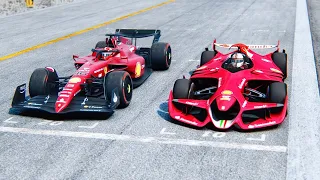 Ferrari F1 2022 F1-75 vs Ferrari F1 2025 Concept at Silverstone GP